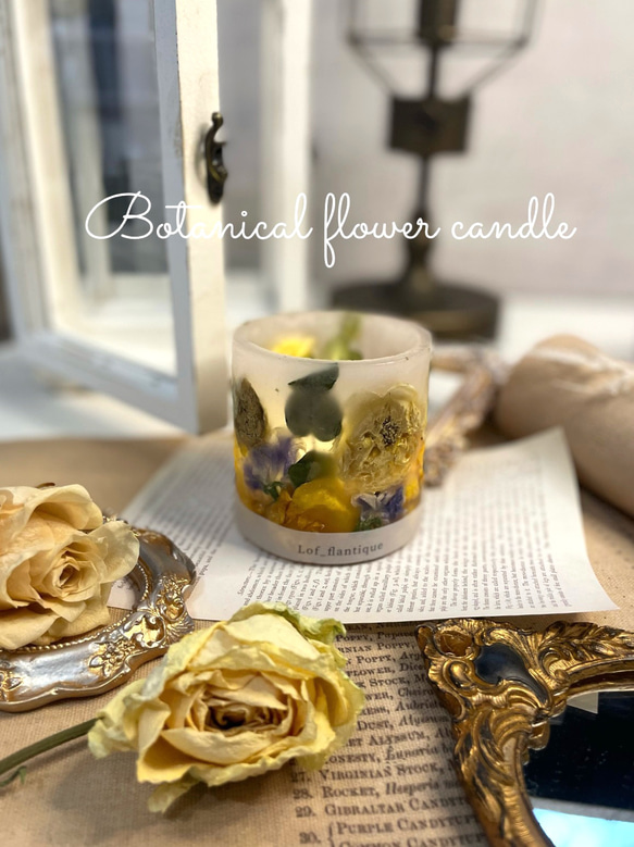 Botanical flower candle(ローズ) LEDティーライトキャンドル付き 全品送料無料