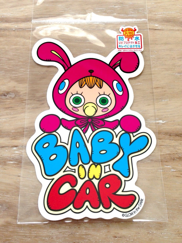 BABY IN CAR ステッカー　ピンク