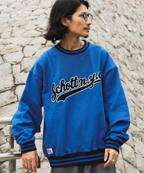 LINE RIB CREW SWEAT/ラインリブ クルーネック スウェット