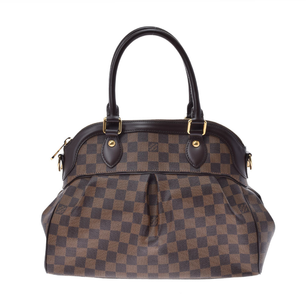 【コストコ お買い得】LOUIS VUITTON ルイヴィトン ダミエ トレヴィPM 2WAYバッグ ブラウン N51997 レディース ダミエキャンバス ハンドバッグ Aランク 中古 _画像1