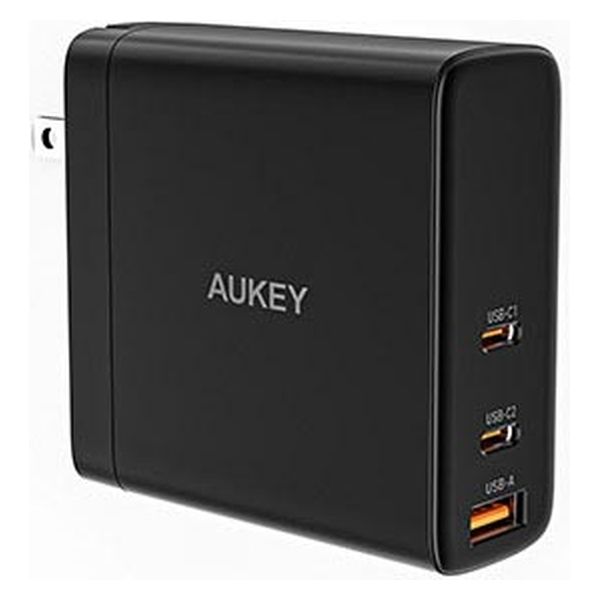 USB充電器 140W USB-A 1ポート USB Type-C 2ポート PD対応 1個 AUKEY