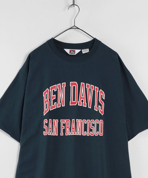 【BEN DAVIS/ベンデイビス】カレッジロゴ ビッグシルエット プリント半袖Tシャツ