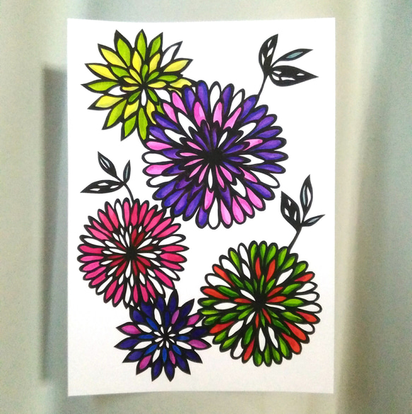 【切り絵】原画　A5サイズ　flower11