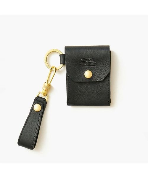 AS2OV / アッソブ OILED SHRINK LEATHER COIN CASE－BLACK