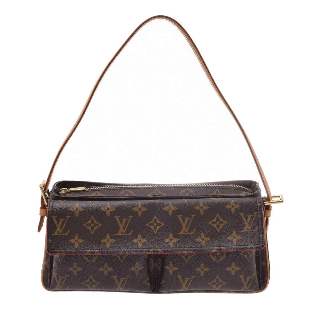 LOUIS VUITTON ルイヴィトン モノグラム ヴィバシテMM ブラウン M51164 レディース モノグラムキャンバス ショルダーバッグ Bランク 中古 