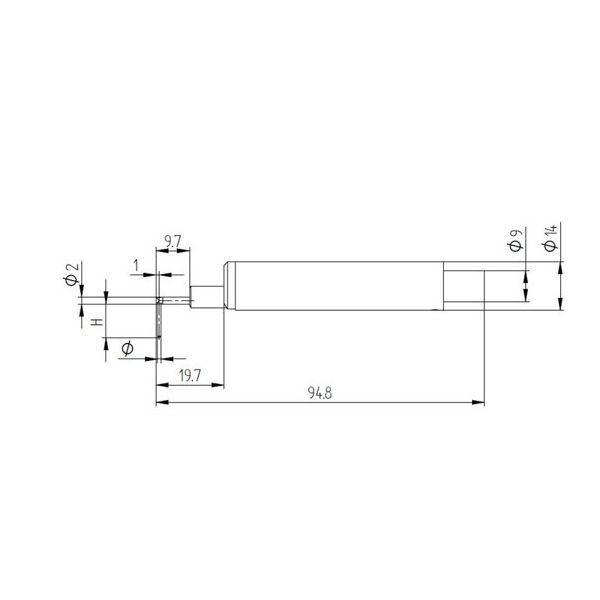 TIME TIME323X用ピックアップ 深い溝用(10mm) S233 1個 65-8290-76（直送品）