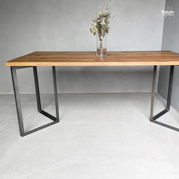 ＼送料無料／[Dining Table (IR_LG_K)]無垢材ダイニングテーブル サイズ選択 アイアン家具-29-