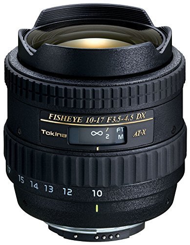 Tokina 魚眼ズームレンズ AT-X 107 DX Fisheye 10-17mm F3.5-4.5 (IF) キヤノン用 APS-C対応【中古品】