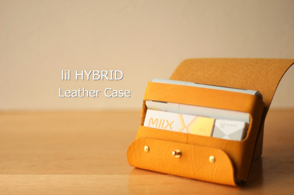 lil HYBRID(リル ハイブリッド) 本革ケース　ミモザイエロー　　＊＊プレゼントに、自分用に＊＊