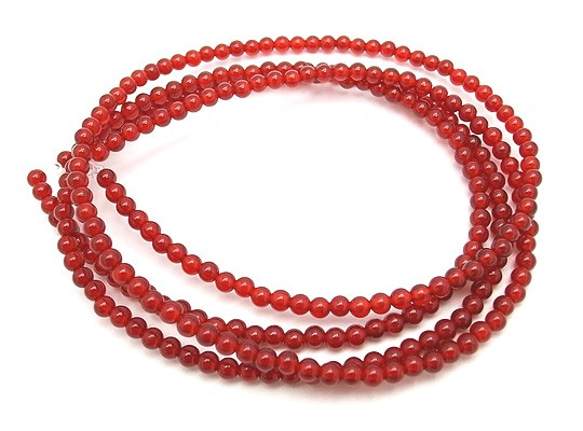 天然石 ビーズ ライン 卸売　カーネリアン　丸玉(ラウンド)ビーズ　3mm　carnelian-round-3