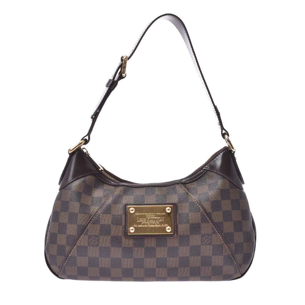 LOUIS VUITTON ルイヴィトン ダミエ テムズPM ブラウン N48180 レディース ダミエキャンバス ワンショルダーバッグ Bランク 中古 