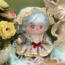 ぬいぐるみ着せ替え服 10cm/15cm/20cm/40cm 雪柄レースロリィタワンピース ロリータ Lolita プリンセス風 姫スカート ドレス ぬい服 ぬいぐるみ服 かわいい きれい