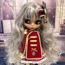 BLYTHE 中世 軍人 女高官 カスタム 衣装 西洋 親衛隊  スチームパンク 服 アウトフィット ブライス コスチューム 手作り 一式 セット 即決