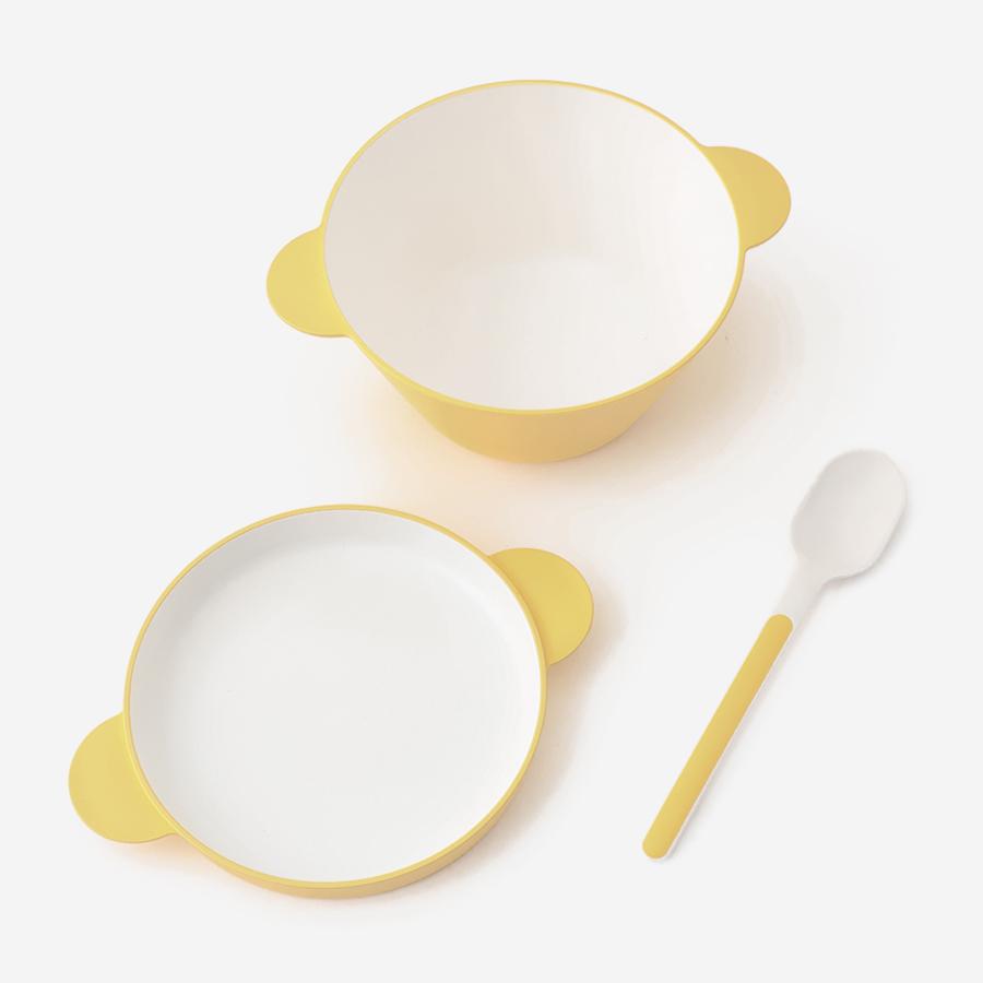 tak | KIDS DISH soup bowl set M イエロー