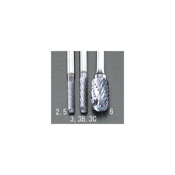 エスコ 3x 13mm/3mm軸 [Coated]超硬バー EA819PG-3B 1セット(3本)（直送品）