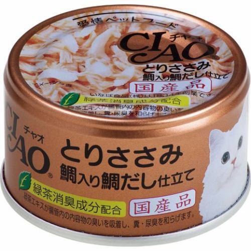 いなばペットフードチャオとりささみ鯛入り 鯛だし仕立て85g [キャットフード]