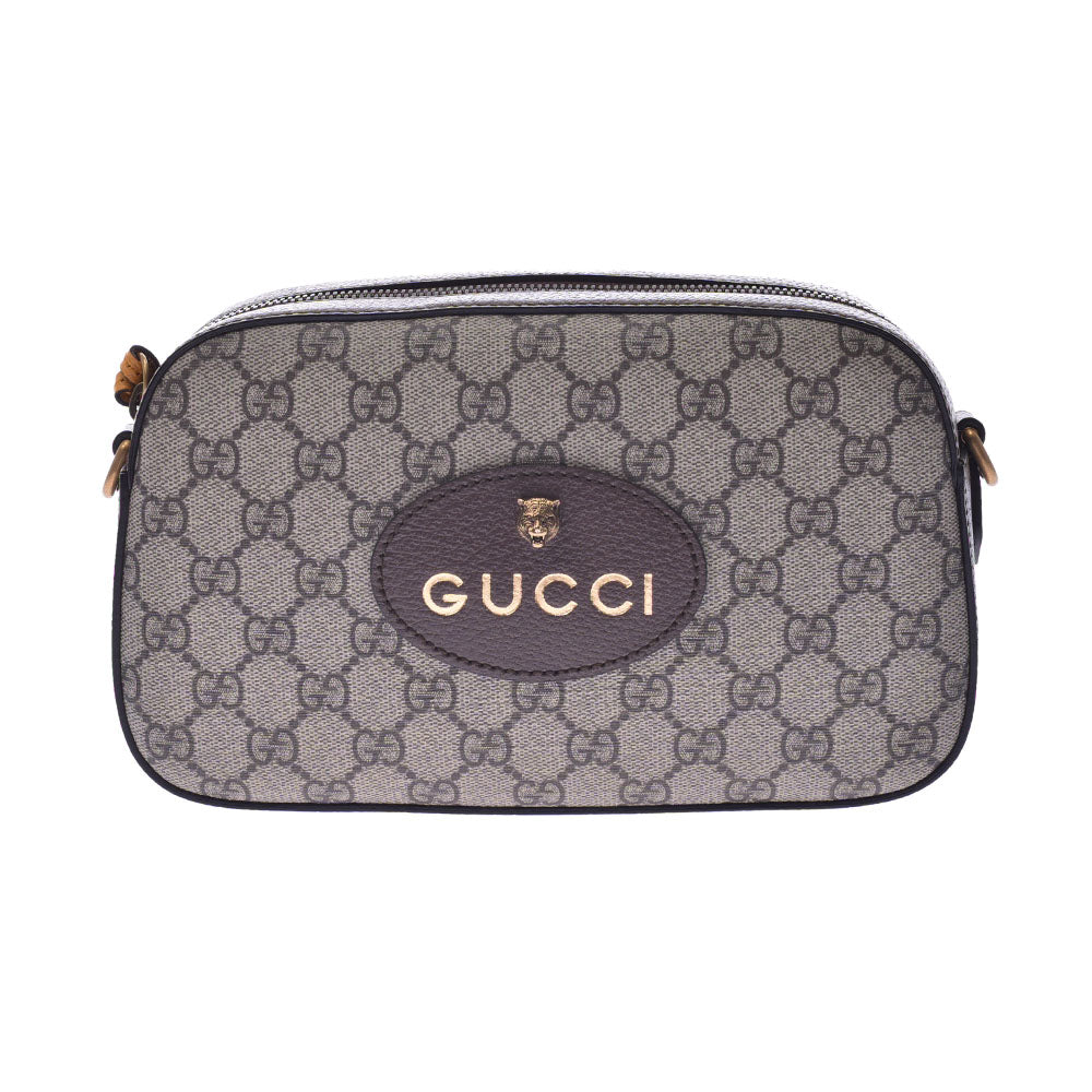 GUCCI グッチ メッセンジャーバッグ ベージュ系/ブラウン 476466 レディース GGスプリームキャンバス レザー ショルダーバッグ 未使用 