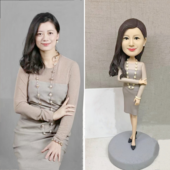 【オーダーメイド】お写真入から 3D 肖像画 似顔絵 人形 フィギュア 彼氏 彼女 誕生日ケーキトッパー 記念日カップル