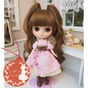 ミディブライス ウィッグ 姫バングツーテール マロンブラウン 7.5インチ/ドール Blythe