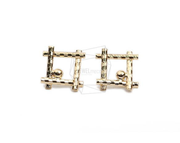 ERG-1998-G【2個入り】スクエアピアス,Square Post Earring