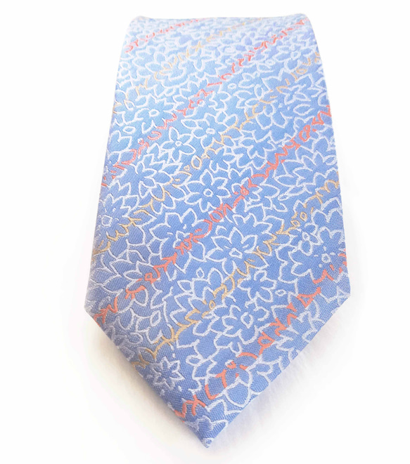 フローラルストライプのネクタイFloral Striped necktie