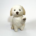 木彫　レトリバーの子犬（クスノキ）