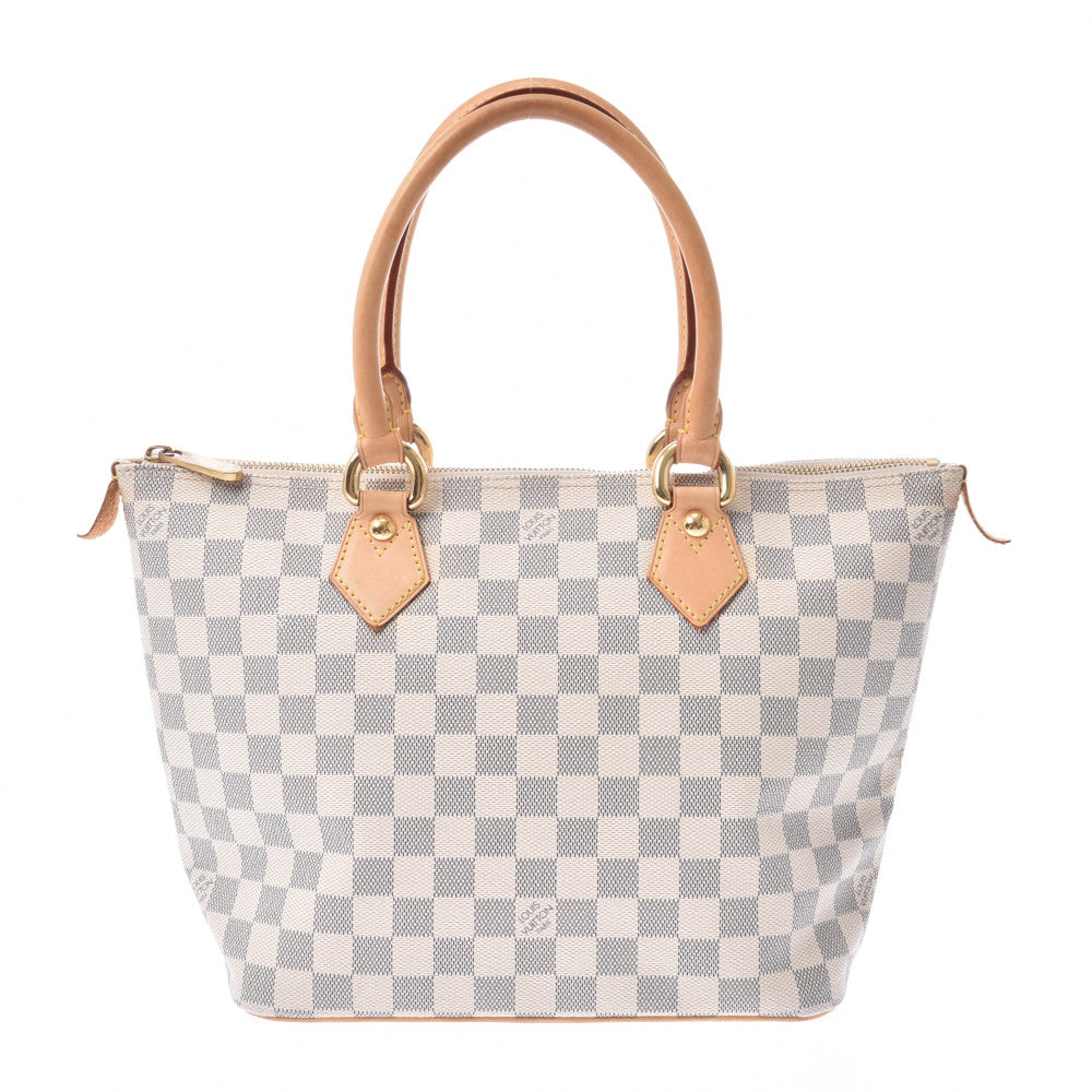 LOUIS VUITTON ルイヴィトン ダミエ アズール サレヤPM 白 N51186 レディース ハンドバッグ Bランク 中古 