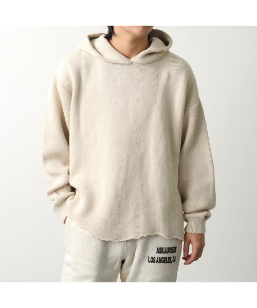 アスクユアセルフ/ASKYURSELF パーカー DESTROYER KNIT HOODIE