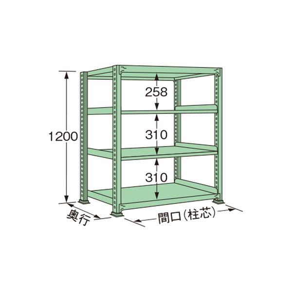 扶桑金属工業 中量ラック MM1209M04T（直送品）