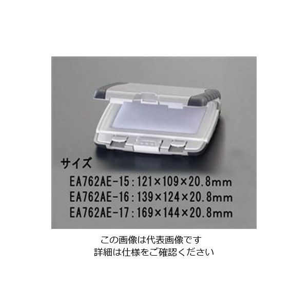 エスコ 139x124x20.8mm スタンプ台[インク無し] EA762AE-16 1セット(3個)（直送品）