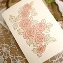 “とっておきのカード”　SILKSCREEN PRINTED CARD -ROSE-