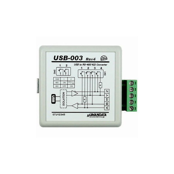 ヒューマンデータ USB RS485/RS422変換器 Rev6 USB-003 1セット 63-3189-51（直送品）