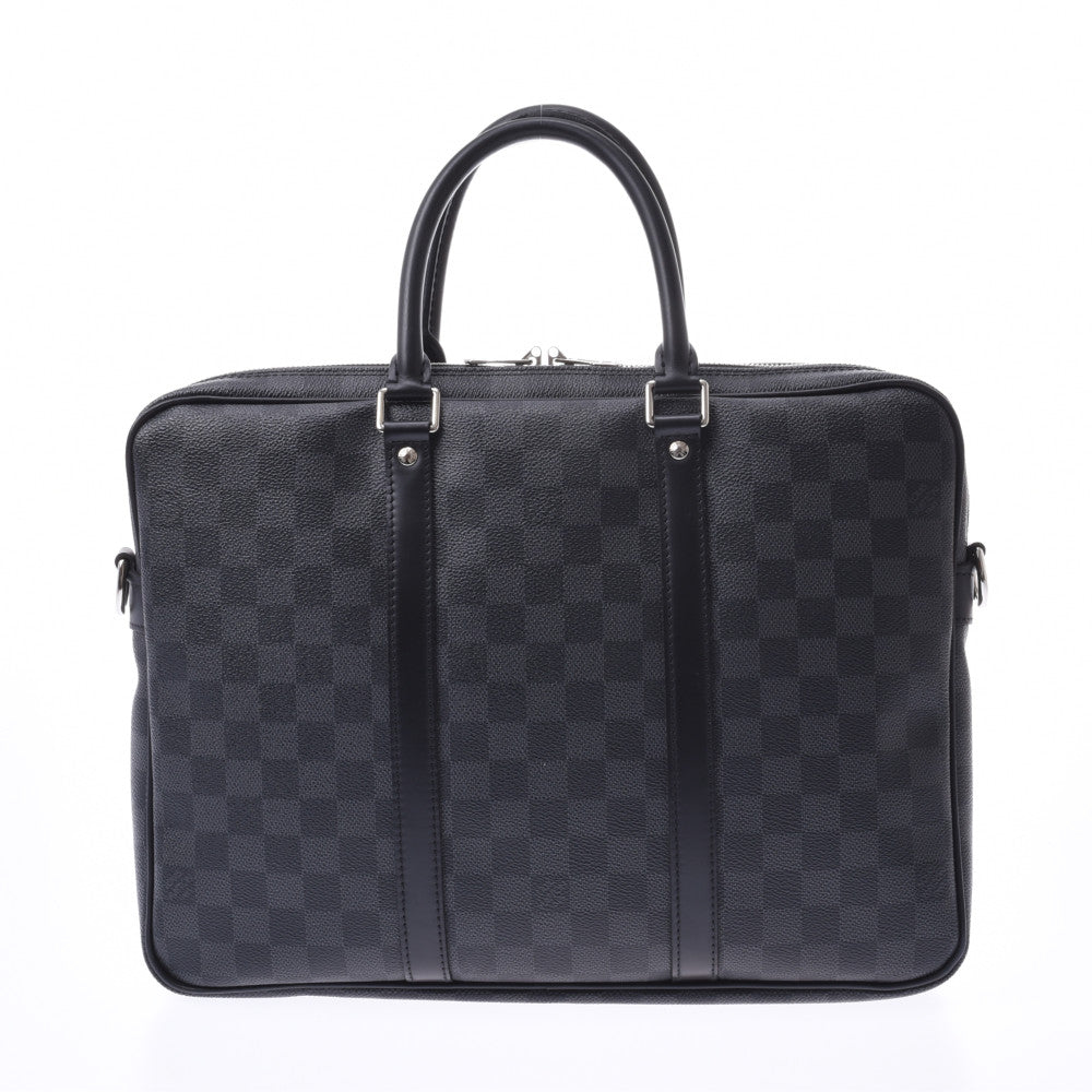 LOUIS VUITTON ルイヴィトン ダミエ グラフィット PDV PM ブリーフケース 黒/グレー N41478 メンズ ダミエグラフィットキャンバス ビジネスバッグ ABランク 中古 