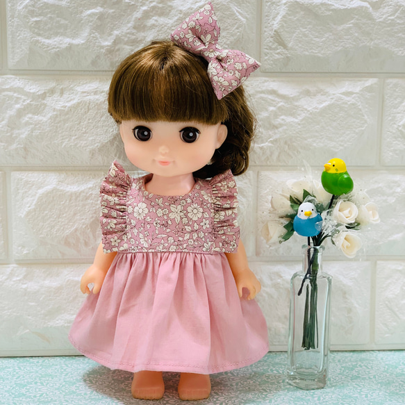 ピンク花柄　ドール服　26cm  ワンピース