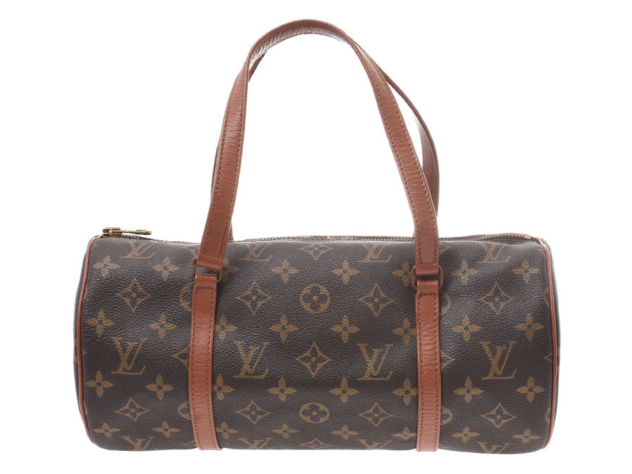 ルイヴィトン モノグラム パピヨンL ブラウン M51385 旧型 レディース 本革 ハンドバッグ Bランク LOUIS VUITTON ポーチ付 中古 