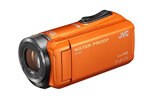 JVC KENWOOD JVC ビデオカメラ EVERIO 防水 防塵 内蔵メモリー32GB オレンジ GZ-R300-D【中古品】