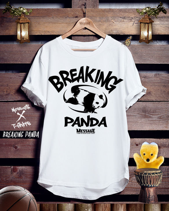 動物パンダンスTシャツ「BREAKING PANDA」