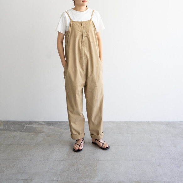 コットンキャミソールオーバーオール/cotton camisole jumpsuit/Moonstone