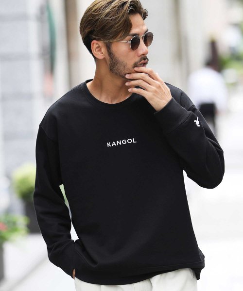 KANGOL (カンゴール) 裏毛クルーネックトレーナー / トレーナー メンズ クルーネック ブランド　長袖 ロゴ スウェット スエット