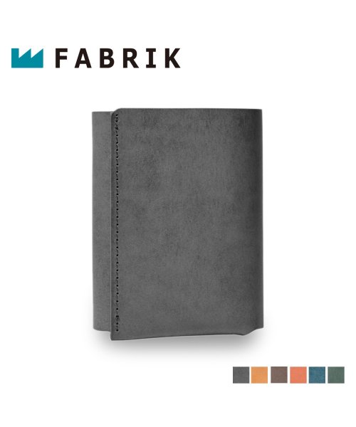 ファブリック FABRIK 三つ折り財布 メンズ レディース 本革 WALLET ブラック ブラウン レッド ブルー ダーク グリーン 黒 F13013