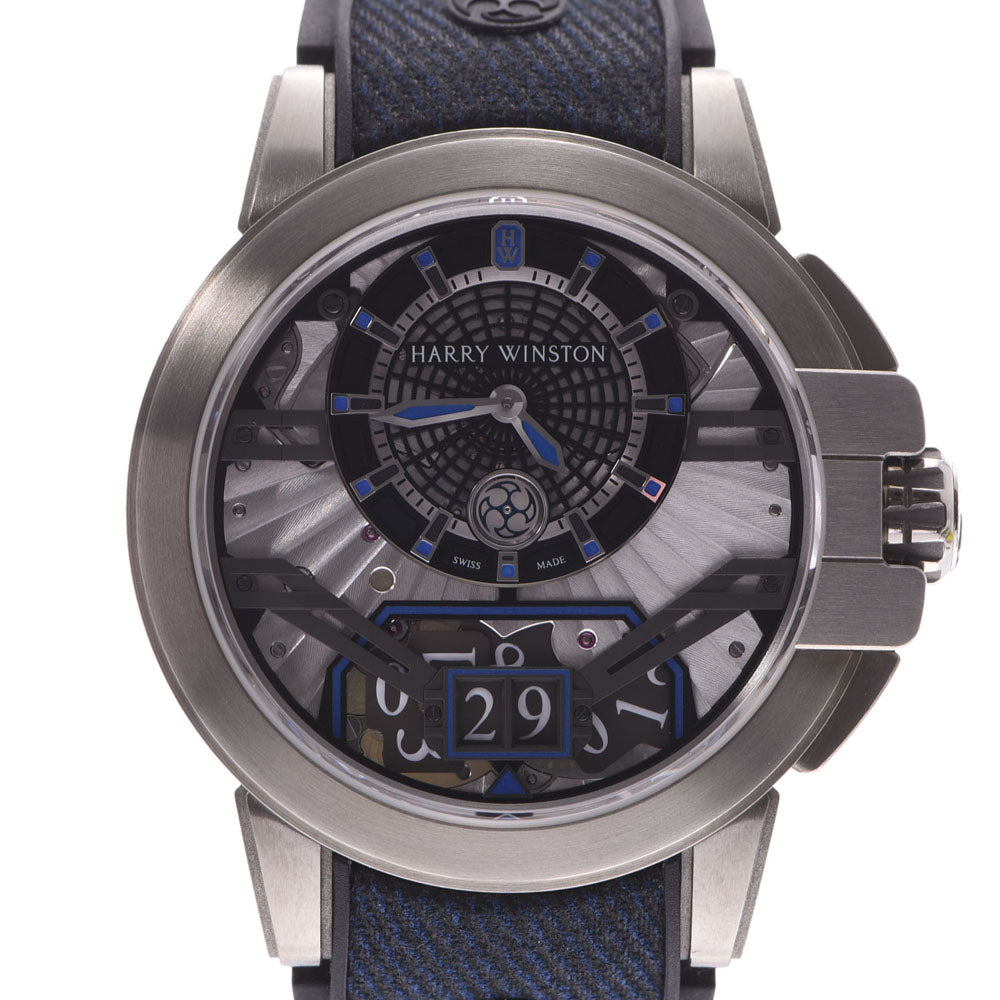 HARRY WINSTON ハリーウィンストン プロジェクトZ11 限定300本 OCEABD42ZZ001 メンズ ザリウム/ラバー 腕時計 自動巻き シルバー系文字盤 Aランク 中古 