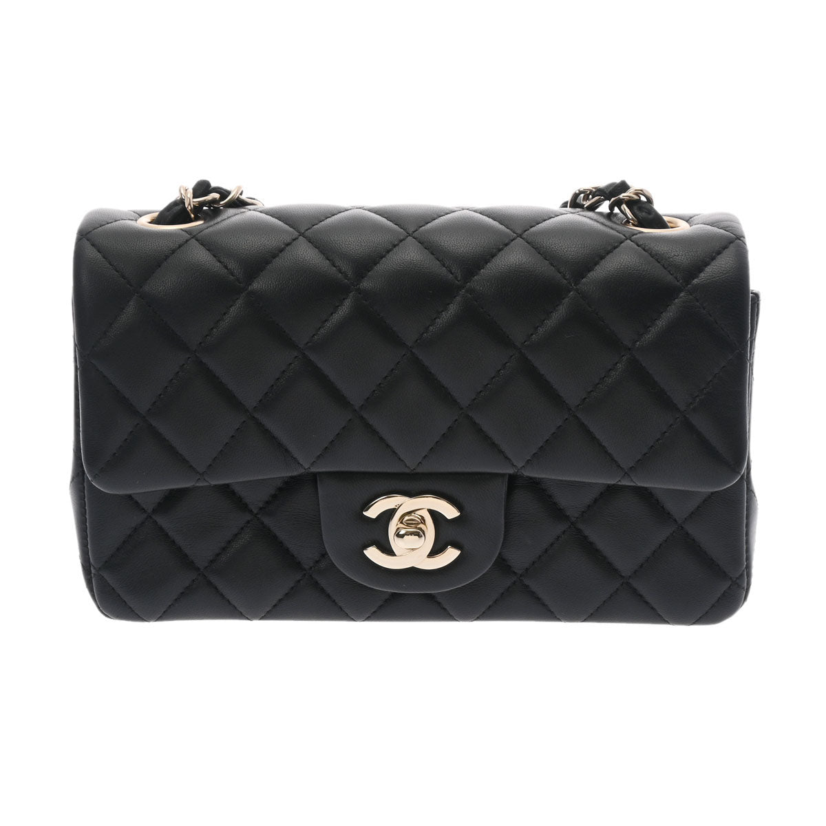 【お歳暮】CHANEL シャネル マトラッセ シングルフラップ チェーンショルダー 20 黒 ゴールド金具 A69900 レディース ラムスキン ショルダーバッグ Aランク 中古 