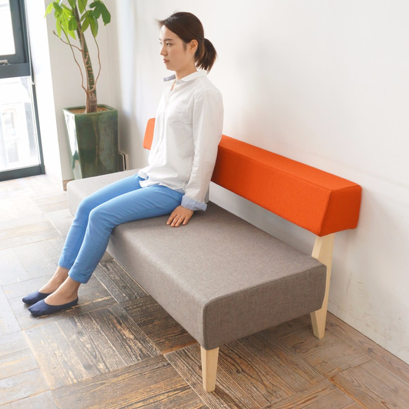 2.5s Border sofa（ NA × レッド & ブラウングレー NCシリーズ ）