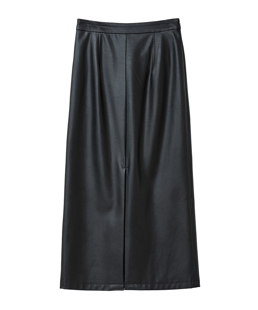 マノフ/VEGAN LEATHER STRAIGHT SKIRT