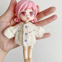 JANAYA ハンドメイド　オビツ11服　毛糸製　白色　セーター　ニット