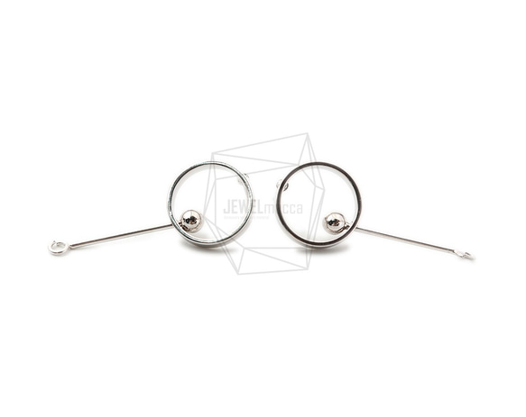 ERG-1528-R【2個入り】ラウンド&バーピアス,round and bar Post Earring