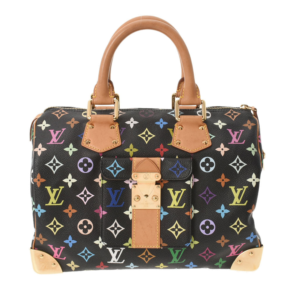 LOUIS VUITTON ルイヴィトン マルチカラー スピーディ30 ノワール M92642 レディース モノグラムマルチカラー ハンドバッグ Bランク 中古 