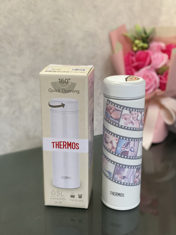 サーモス　thermos 写真入り水筒　500ml