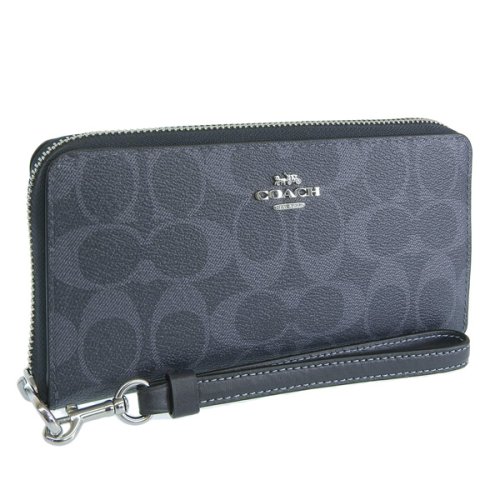 COACH コーチ LONG ZIP AROUND WALLET ロング ジップ アラウンド シグネチャー 長財布