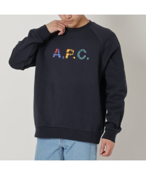 アーペーセー スウェット スウェットシャツ プルオーバー トップス ネイビー メンズ APC H27843 COGVF IAK